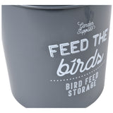 Burgon & Ball 'Feed the Birds' bird food tin - charcoal