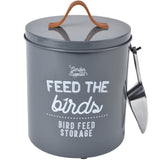 Burgon & Ball 'Feed the Birds' bird food tin - charcoal