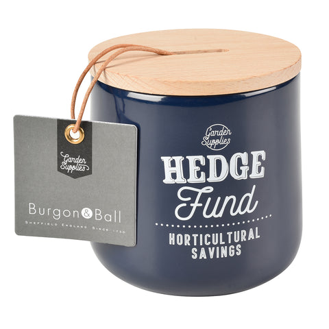 'Hedge Fund' money box by Burgon & Ball, Atlantic blue