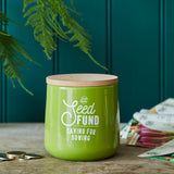 'Seed Fund' money box by Burgon & Ball, gooseberry green 