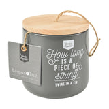 Twine dispenser with 120m jute twine by Burgon & Ball - charcoal