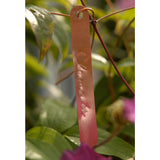 Copper tags for plants, by Burgon & Ball