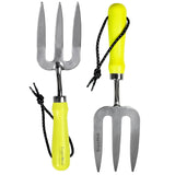 Burgon & Ball FloraBrite RHS-endorsed fluorescent yellow hand fork