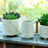 Bilbao large indoor plant pot, pale jade, by Burgon & Ball