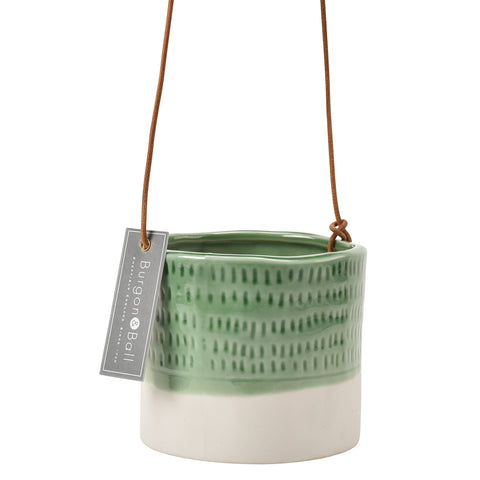 'Pie Crust' hanging plant pot by Burgon & Ball, indoor plant pot