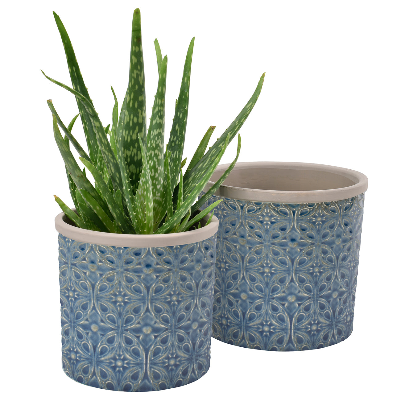 Porto Dark Blue Glazed Pot Large Burgon & Ball Burgon and Ball