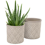 Porto grey glazed indoor plant pot by Burgon & Ball