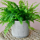 Provence indoor plant pot, small grey, by Burgon & Ball