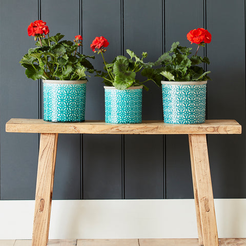 burgon and ball plant pots Tuscany Blue Glazed Pot