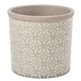 Tuscany grey glazed indoor plant pot, large, by Burgon & Ball