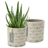 Venetian small grey indoor plant pot by Burgon & Ball