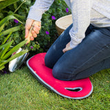 Kneelo® memory foam garden kneeler in 'Berry' colour by Burgon & Ball