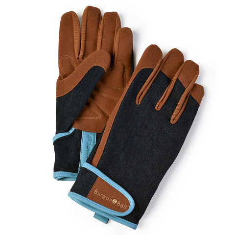Dig The Glove gardening glove in Denim, size large-extra large, by Burgon & Ball