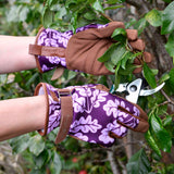 Love The Glove 'Oak Leaf' women's gardening glove in Plum, size medium-large, by Burgon & Ball