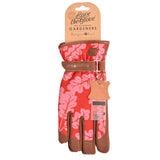 'Love The Glove' Oak Leaf ladies' gardening glove in Poppy, size Medium/Large,  by Burgon & Ball