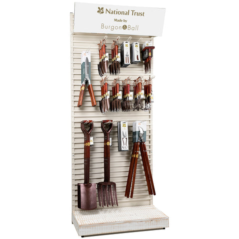 'National Trust Made by Burgon & Ball' garden tool back wall display stand