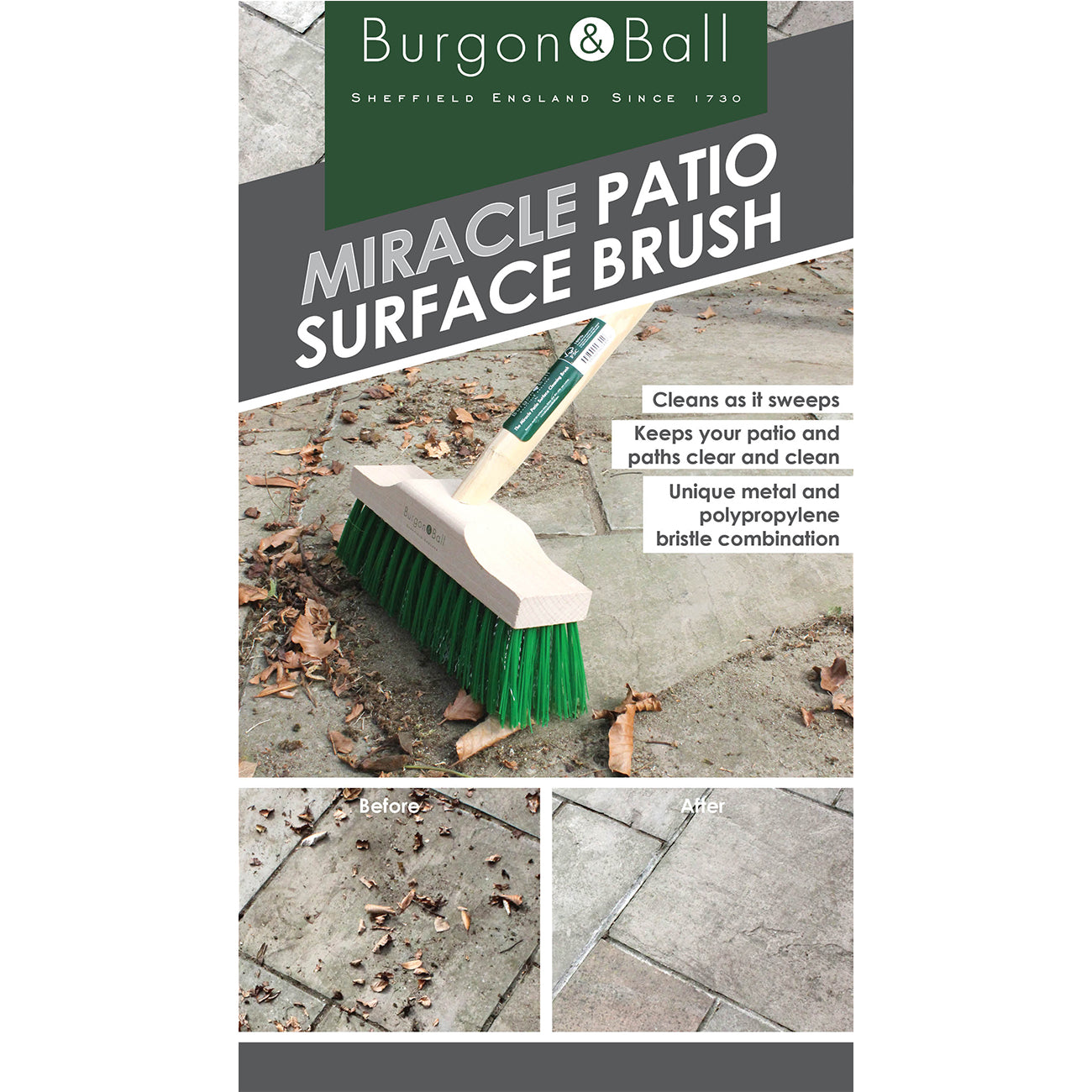 Miracle Patio Surface Cleaning Brush Display Stand Burgon and Ball