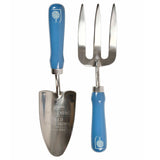 RHS Gifts for Gardeners British Meadow gift-boxed trowel and fork set by Burgon & Ball