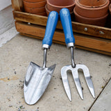 RHS Gifts for Gardeners British Meadow gift-boxed trowel and fork set by Burgon & Ball