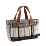 Sophie Conran for Burgon & Ball garden tool bag, grey ticking stripe