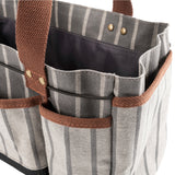 Sophie Conran for Burgon & Ball garden tool bag, grey ticking stripe