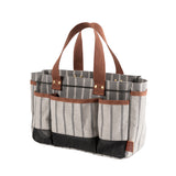 Sophie Conran for Burgon & Ball garden tool bag, grey ticking stripe