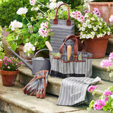 Sophie Conran for Burgon & Ball grey ticking stripe gardening accessories