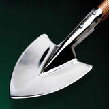 RHS-endorsed mid-handled perennial spade by Burgon & Ball, heart-shaped trowel