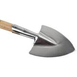 RHS-endorsed mid-handled perennial spade by Burgon & Ball, heart-shaped trowel