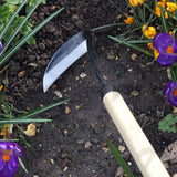 Japanese Razor Hoe, long-handled, garden weeding tool by  Burgon & Ball